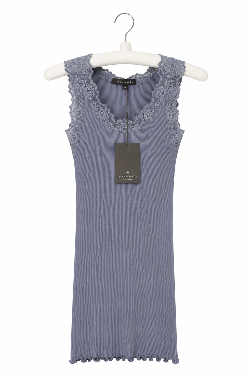 Top en soie Rosemunde bleu