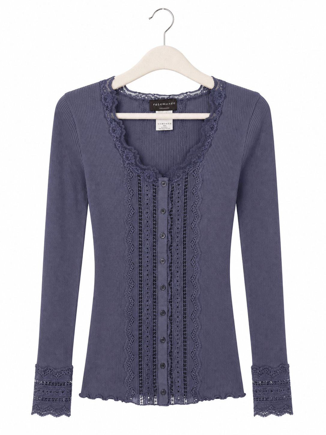 Cardigan en dentelle Rosemunde bleu