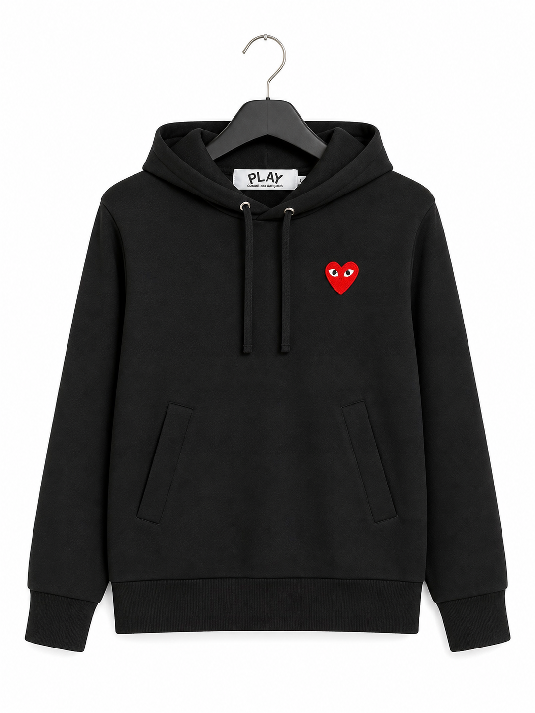 Sweat à capuche Play Comme des Garçons noir