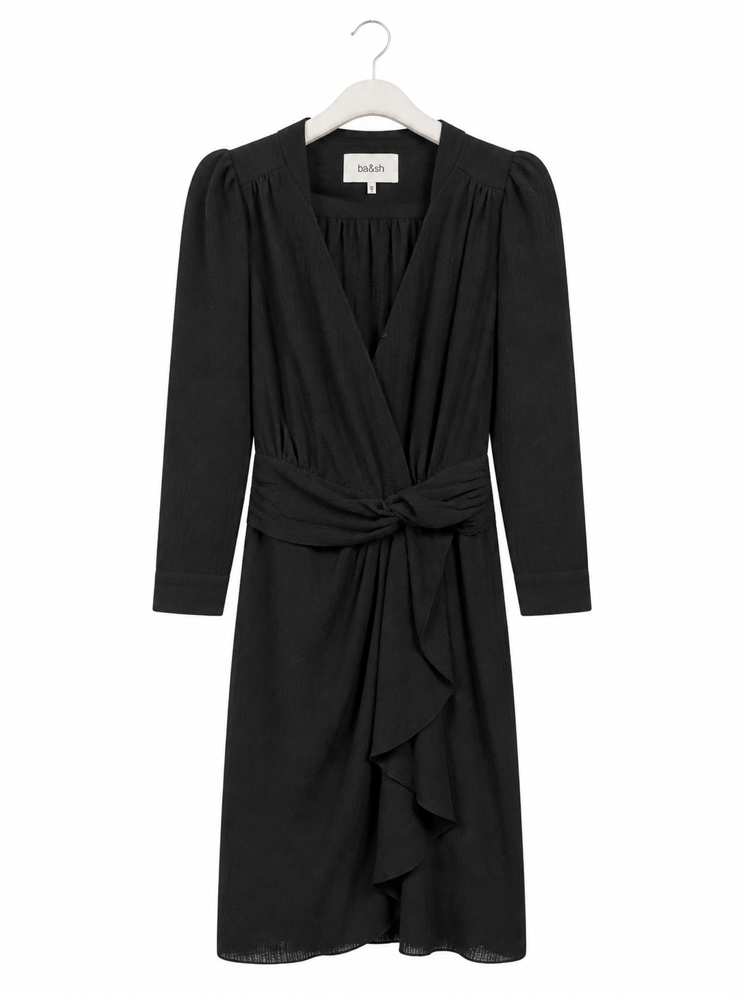 Robe ba&sh noire à ceinture