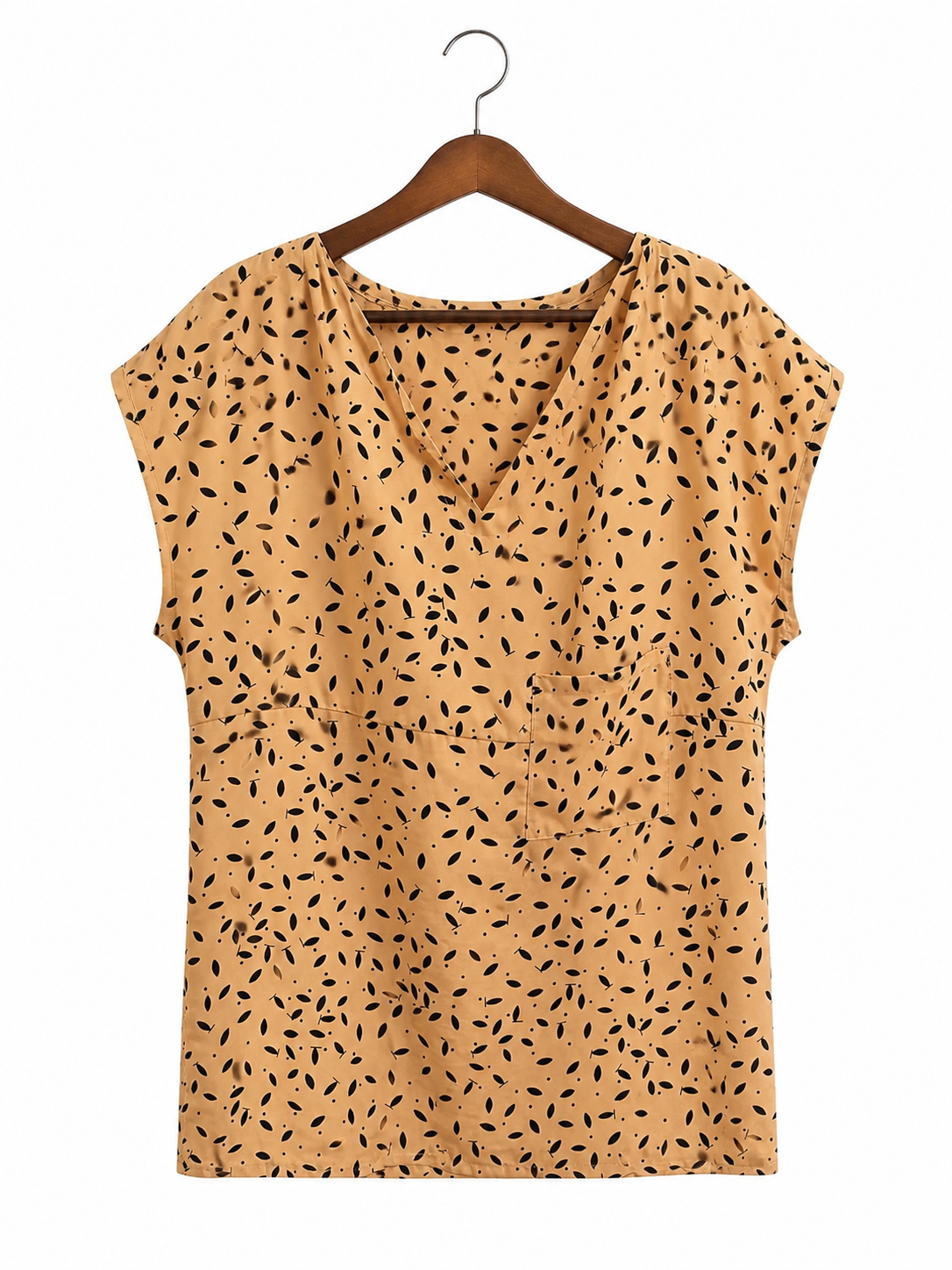 Blouse Mélissa Nepton beige à motifs - image générée par IA