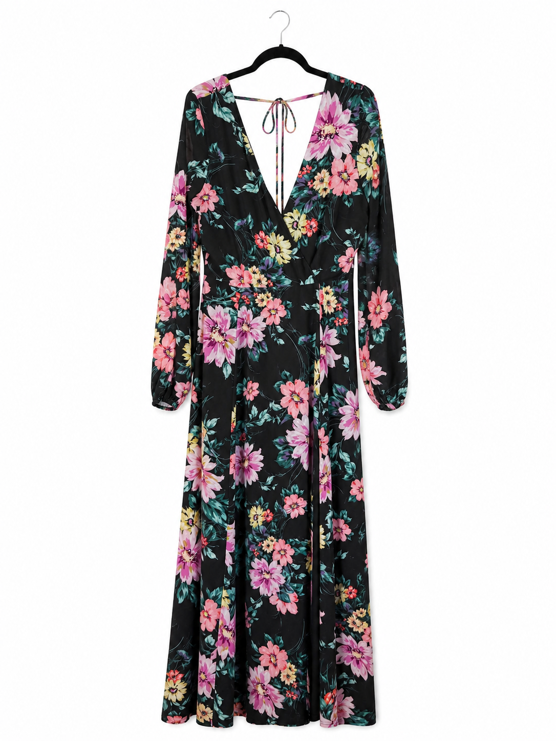 Robe fleurie YUMI KIM noire - image générée par IA