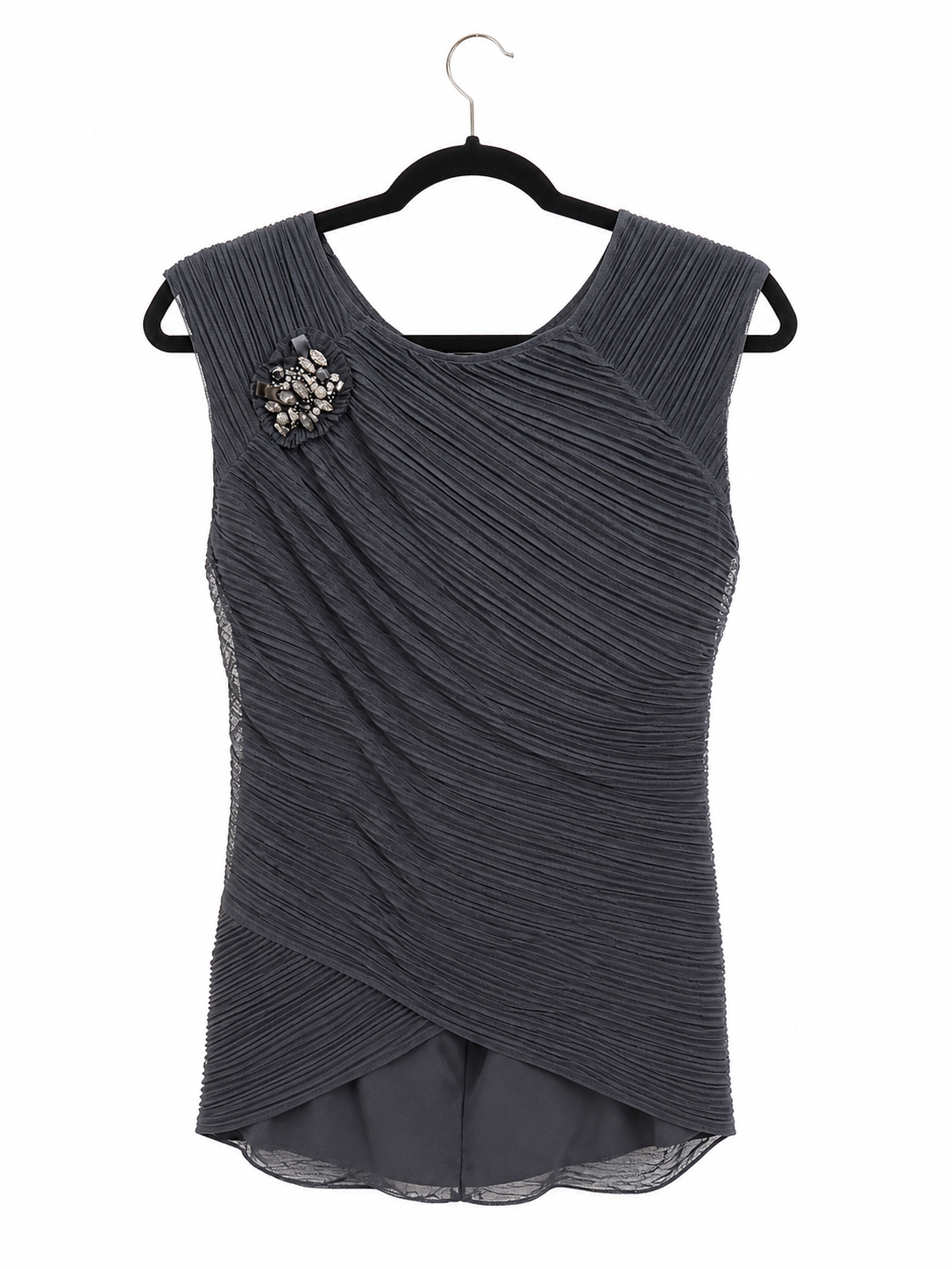 Haut drapé BCBGMAXAZRIA noir - image générée par IA