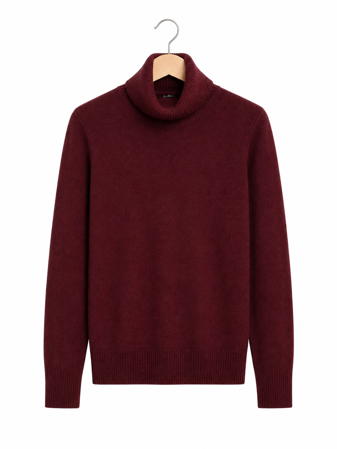 Pull col roulé J.Crew bordeaux - image générée par IA