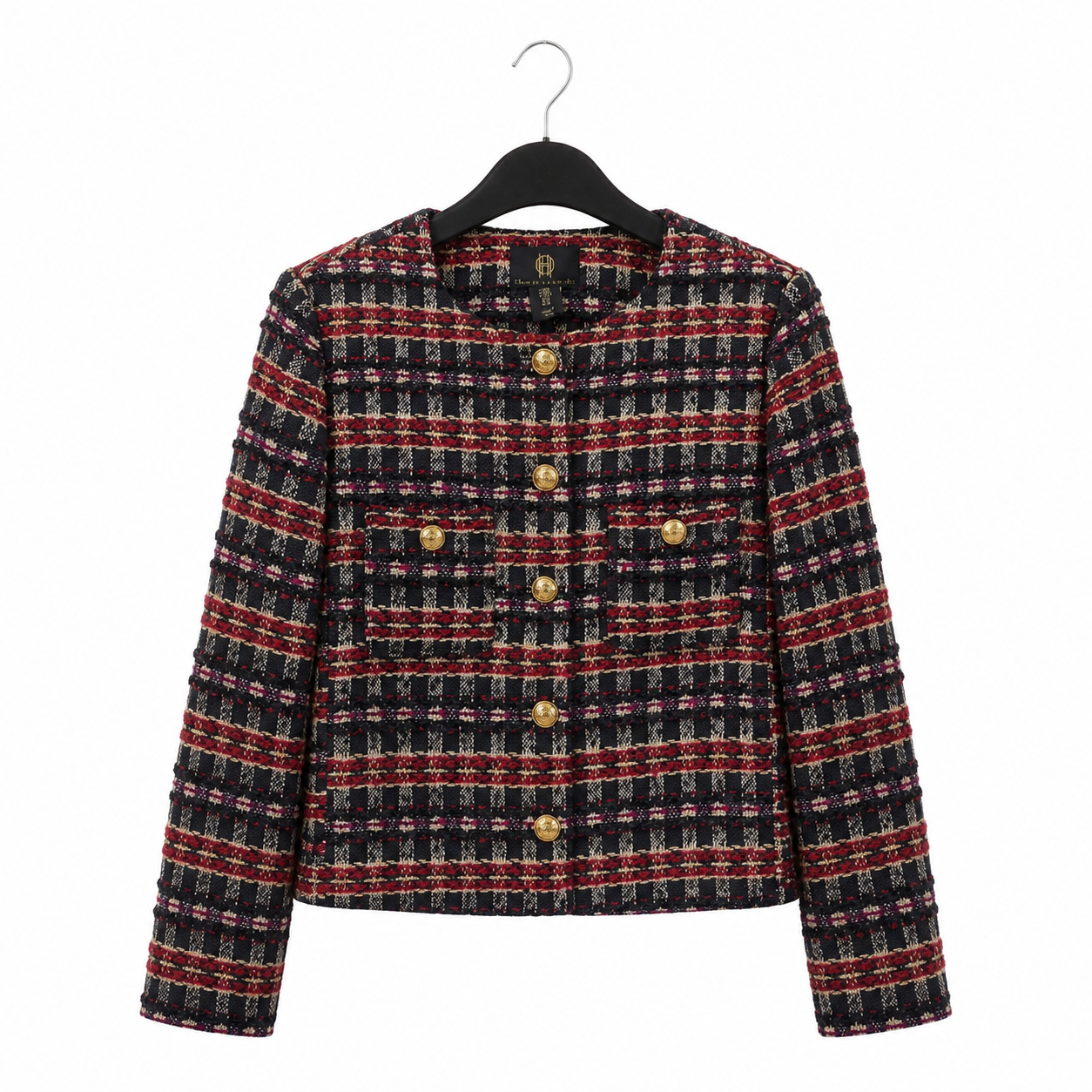 Veste carreaux House of Harlow 1960 multicolore - image générée par IA